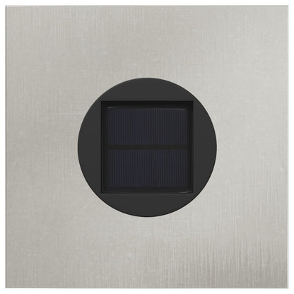 Solar LED Weg Licht 2 pcs Silber Edelstahl