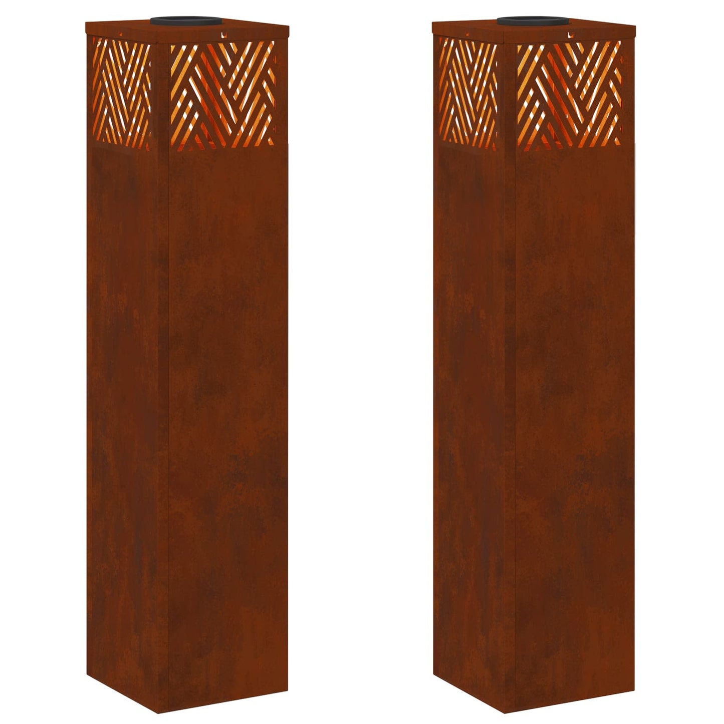 Solar LED Weg Licht 2 pcs Bronze Wetterfeststahl