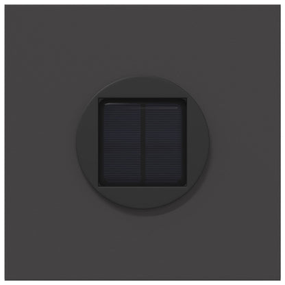 Solar LED Weg Licht 2 pcs Schwarz Kalt gewalzter Stahl