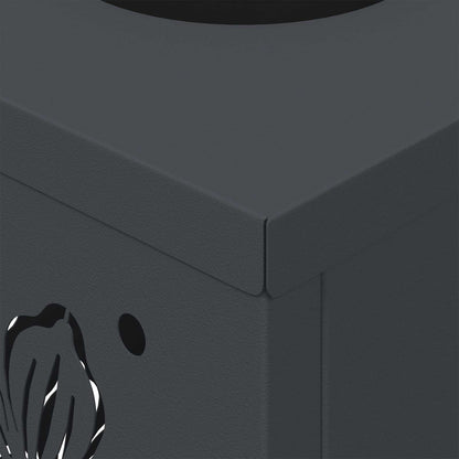 Solar LED Weg Licht 2 pcs Anthrazit Kalt gewalzter Stahl