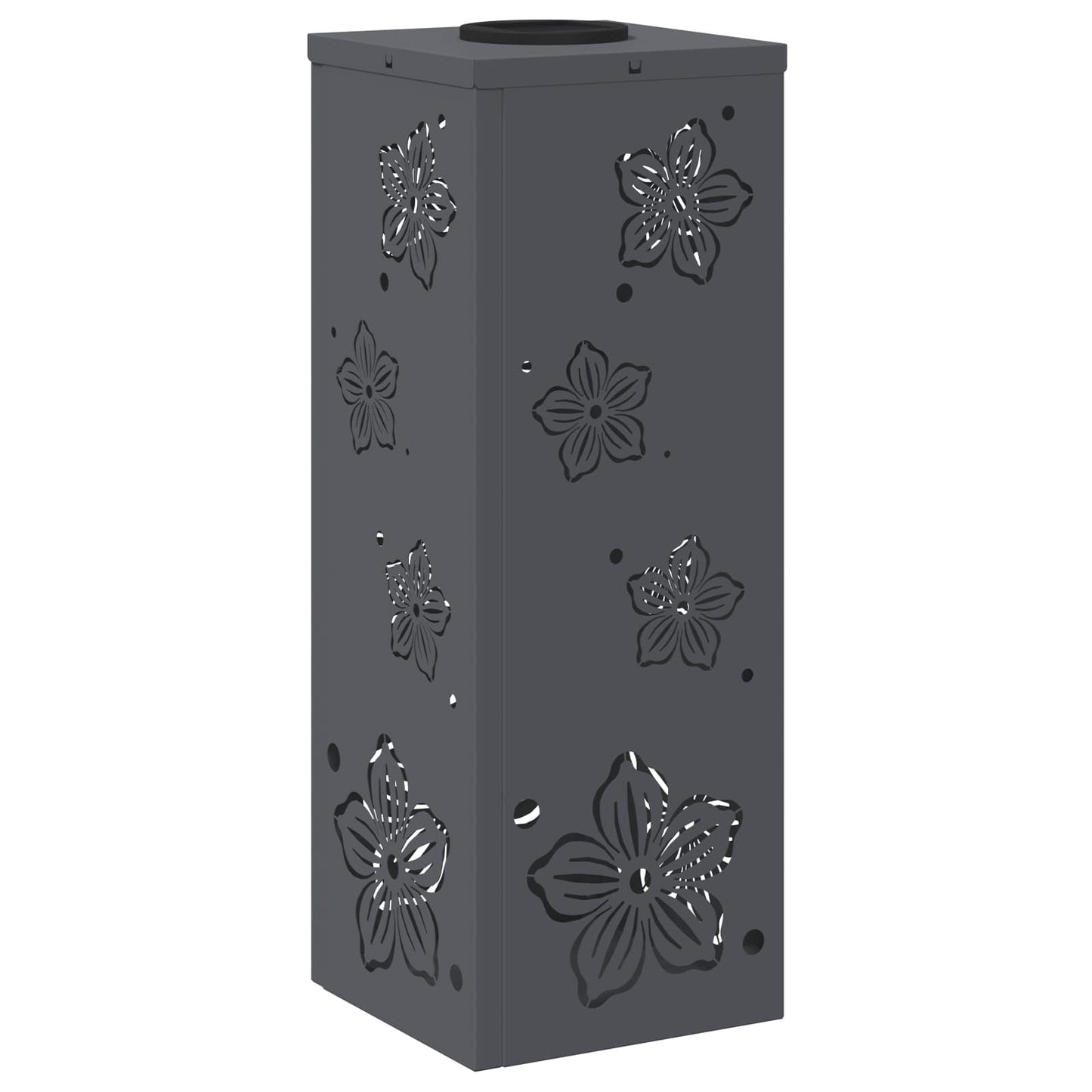 Solar LED Weg Licht 2 pcs Anthrazit Kalt gewalzter Stahl