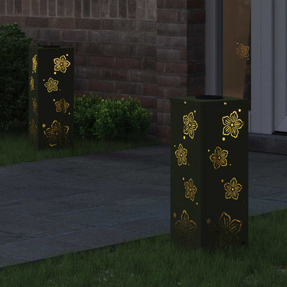 Solar LED Weg Licht 2 pcs Olive Grün Kalt gewalzter Stahl