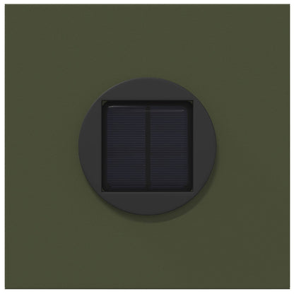 Solar LED Weg Licht 2 pcs Olive Grün Kalt gewalzter Stahl