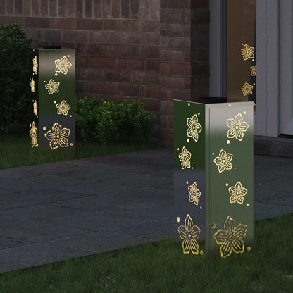 Solar LED Weg Licht 2 pcs Edelstahl Edelstahl