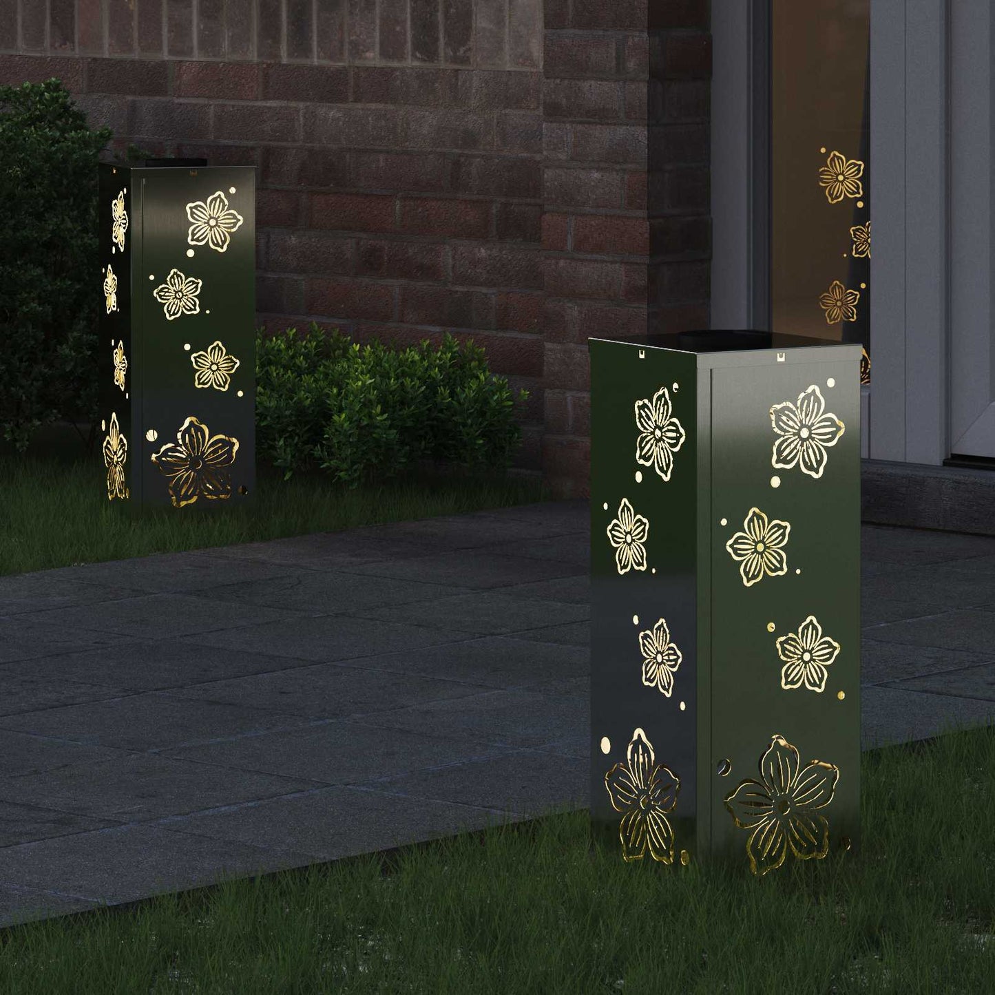 Solar LED Weg Licht 2 pcs Galvanisiert Galvanisiert