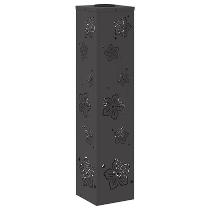 Solar LED Weg Licht 2 pcs Schwarz Kalt gewalzter Stahl