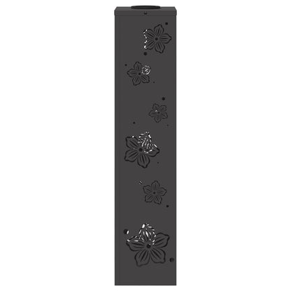 Solar LED Weg Licht 2 pcs Schwarz Kalt gewalzter Stahl