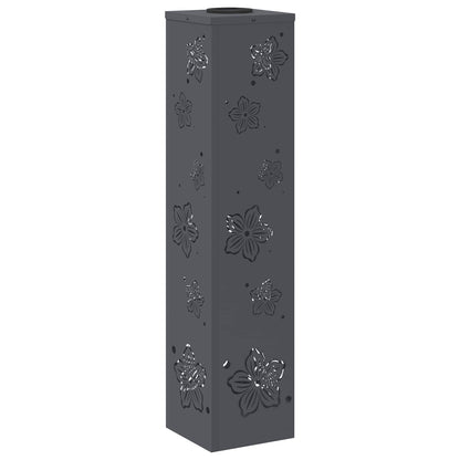 Solar LED Weg Licht 2 pcs Anthrazit Kalt gewalzter Stahl