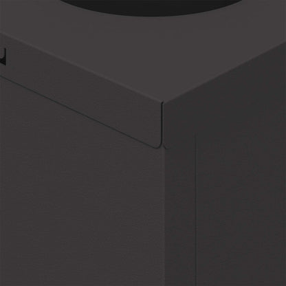 Solar LED Weg Licht 2 pcs Schwarz Kalt gewalzter Stahl