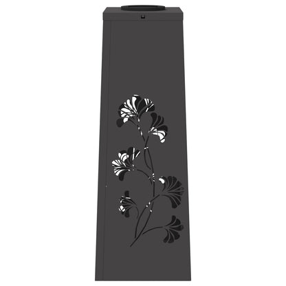 Solar LED Weg Licht 2 pcs Schwarz Kalt gewalzter Stahl