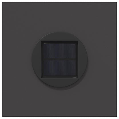 Solar LED Weg Licht 2 pcs Schwarz Kalt gewalzter Stahl