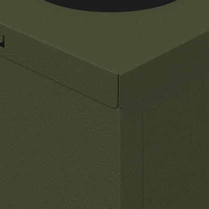 Solar LED Weg Licht 2 pcs Olive Grün Kalt gewalzter Stahl