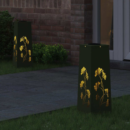 Solar LED Weg Licht 2 pcs Olive Grün Kalt gewalzter Stahl