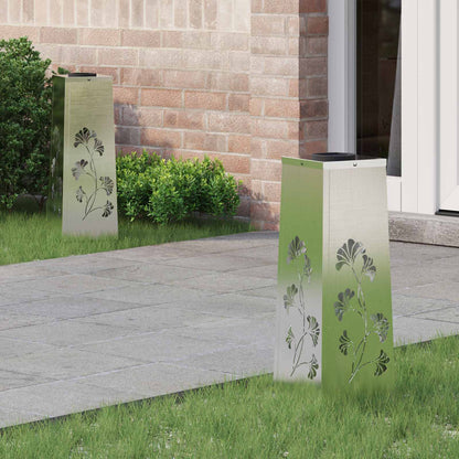 Solar LED Weg Licht 2 pcs Edelstahl Edelstahl