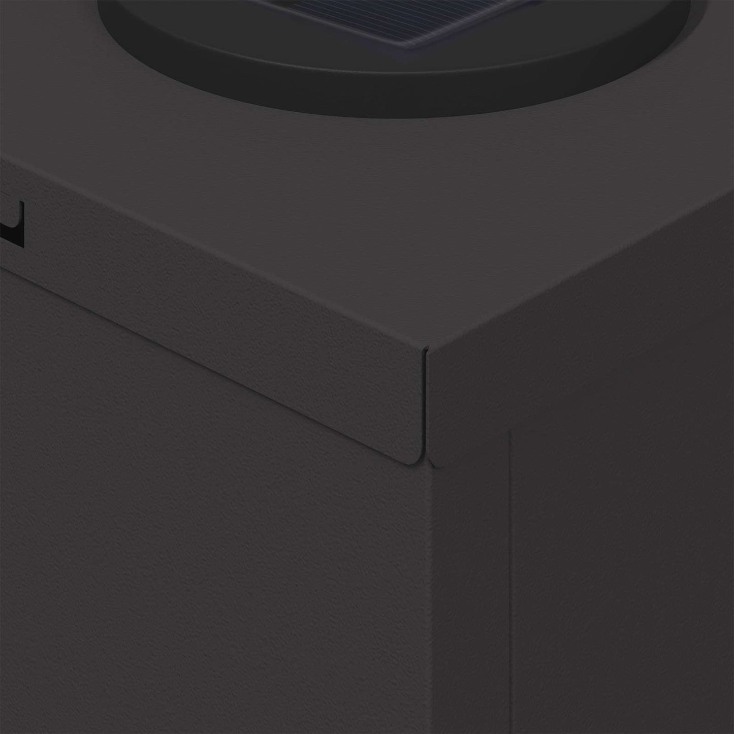 Solar LED Weg Licht 2 pcs Schwarz Kalt gewalzter Stahl