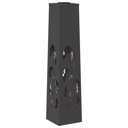 Solar LED Weg Licht 2 pcs Schwarz Kalt gewalzter Stahl