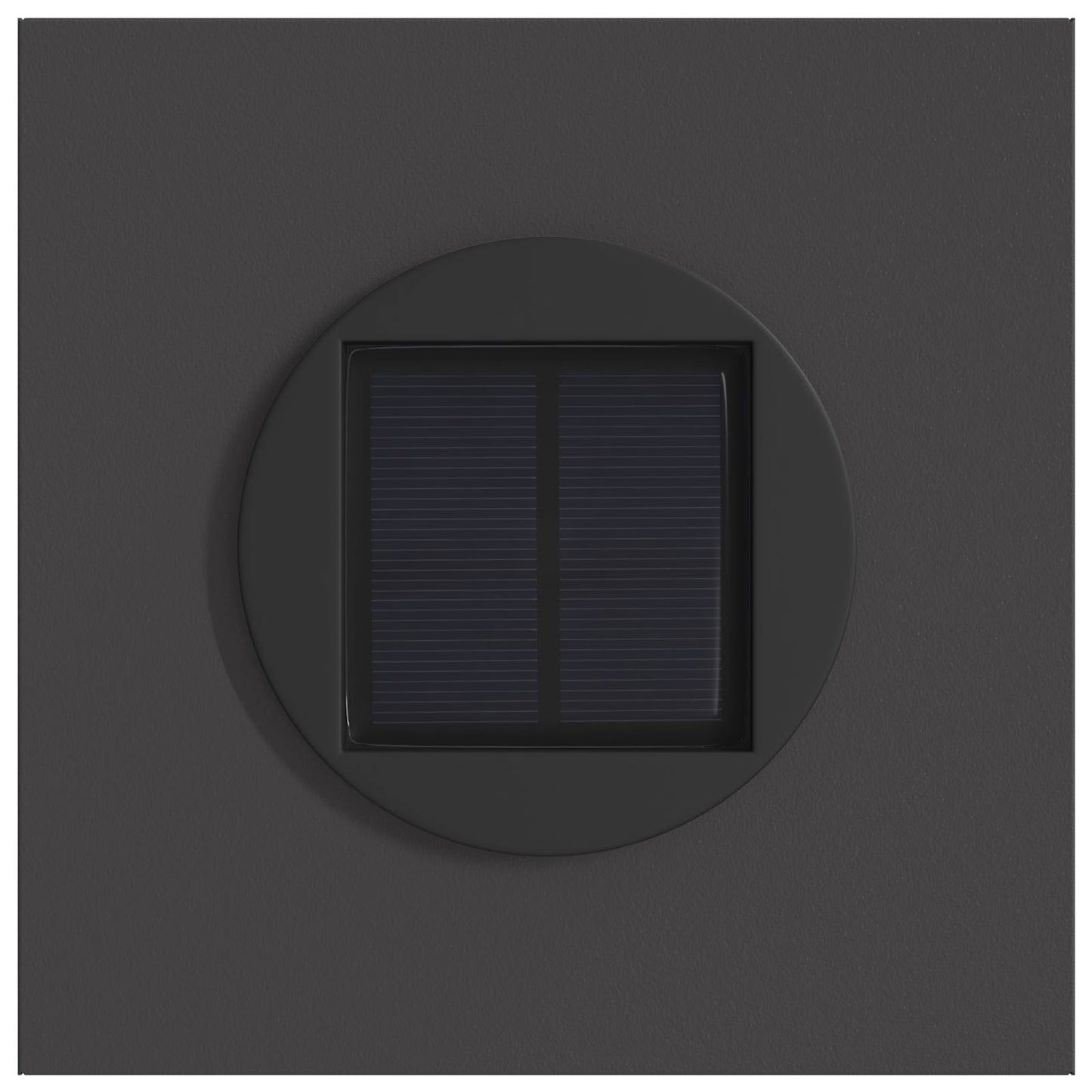 Solar LED Weg Licht 2 pcs Schwarz Kalt gewalzter Stahl