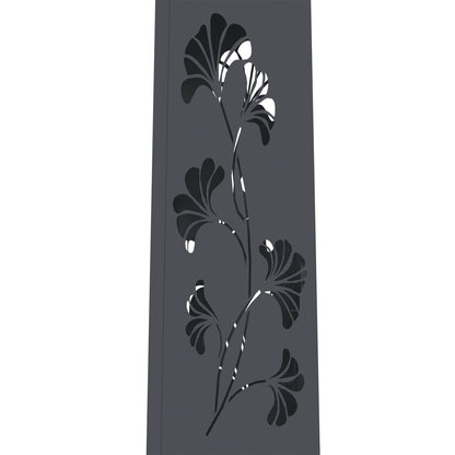 Solar LED Weg Licht 2 pcs Anthrazit Kalt gewalzter Stahl