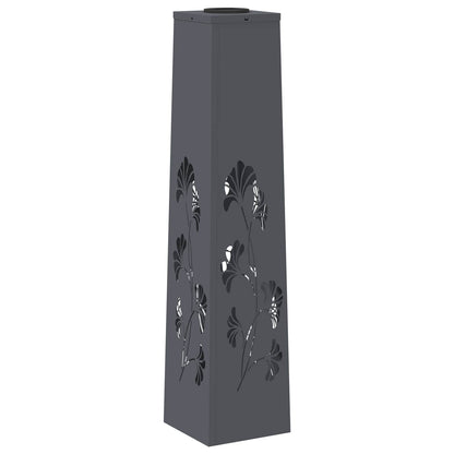 Solar LED Weg Licht 2 pcs Anthrazit Kalt gewalzter Stahl