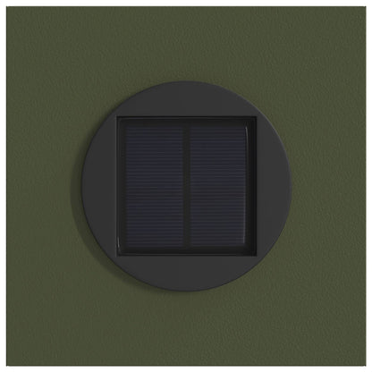 Solar LED Weg Licht 2 pcs Olive Grün Kalt gewalzter Stahl