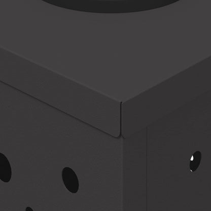 Solar LED Weg Licht 2 pcs Schwarz Kalt gewalzter Stahl