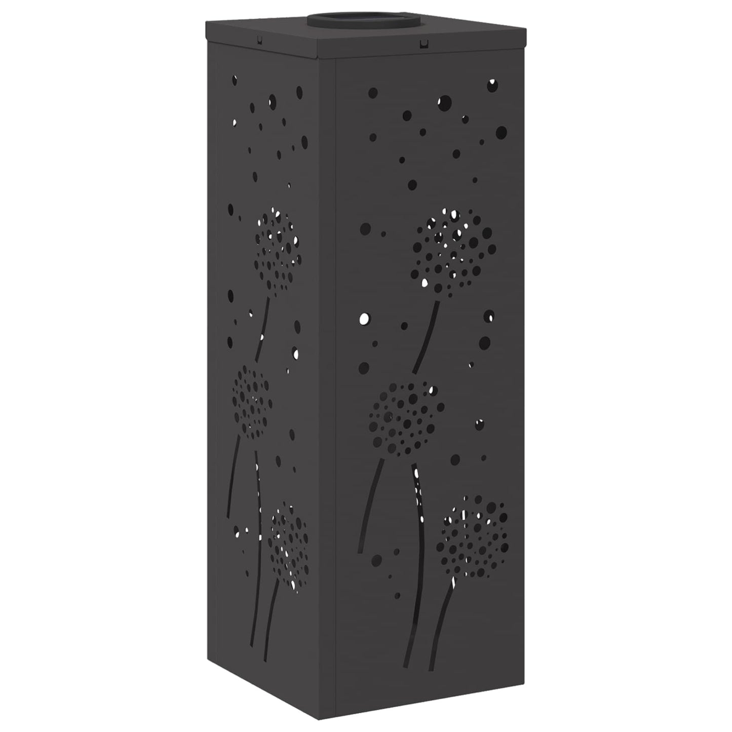 Solar LED Weg Licht 2 pcs Schwarz Kalt gewalzter Stahl