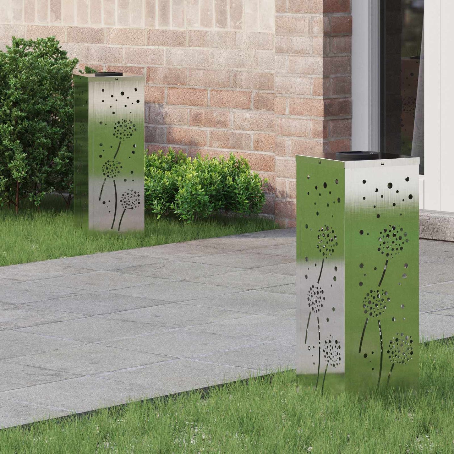 Solar LED Weg Licht 2 pcs Edelstahl Edelstahl