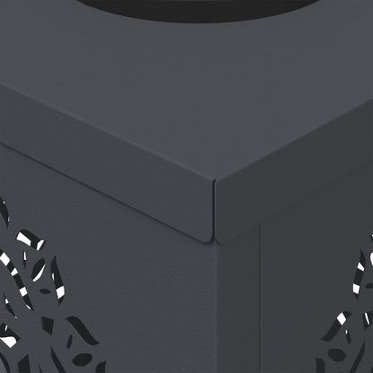 Solar LED Weg Licht 2 pcs Anthrazit Kalt gewalzter Stahl