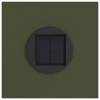 Solar LED Weg Licht 2 pcs Olive Grün Kalt gewalzter Stahl