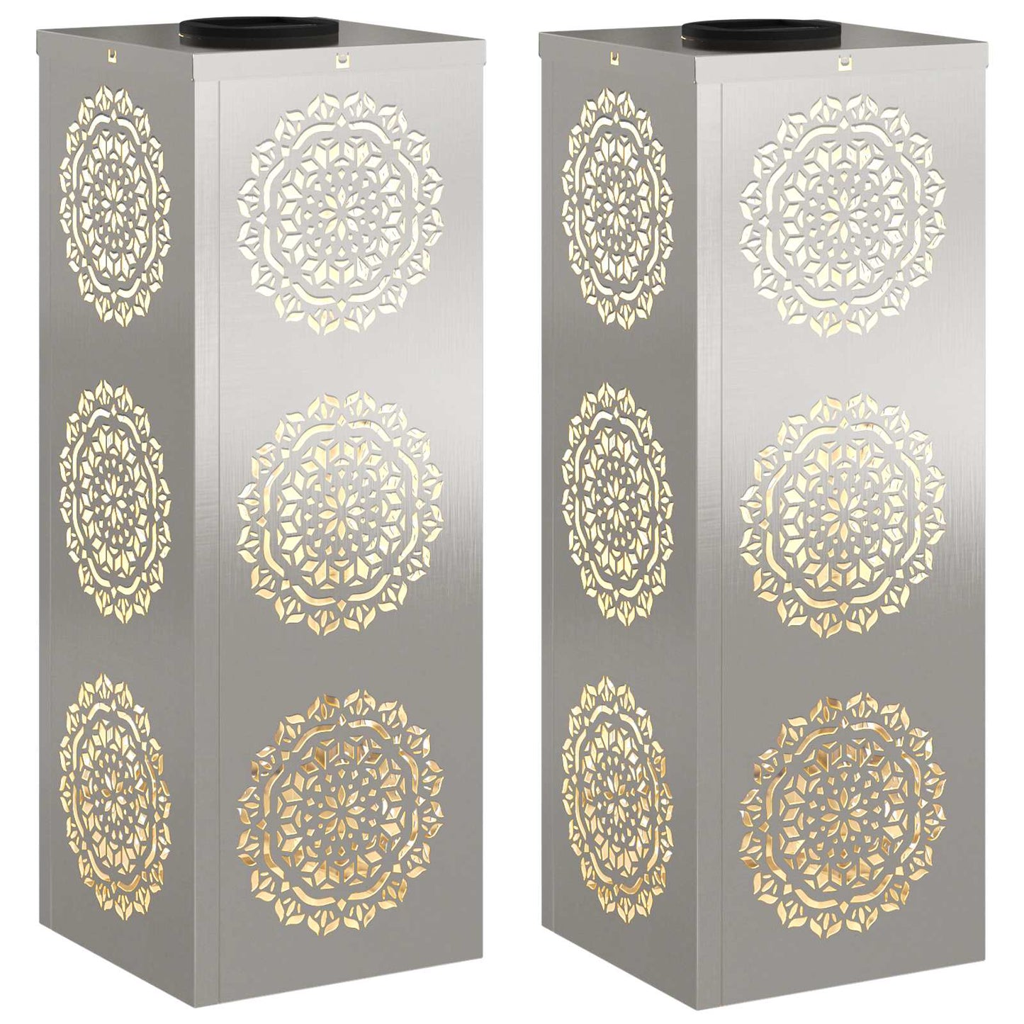 Solar LED Weg Licht 2 pcs Edelstahl Edelstahl