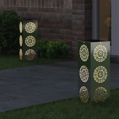 Solar LED Weg Licht 2 pcs Galvanisiert Galvanisiert