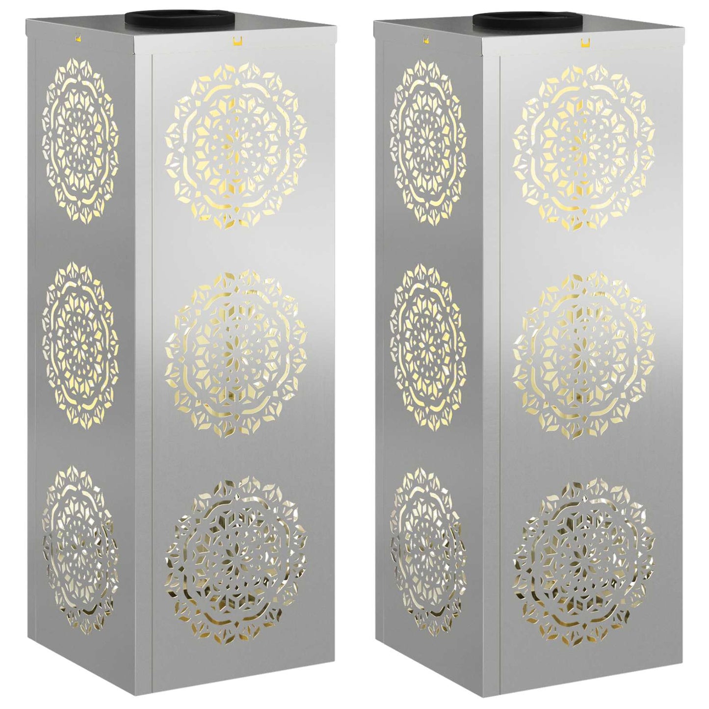 Solar LED Weg Licht 2 pcs Galvanisiert Galvanisiert