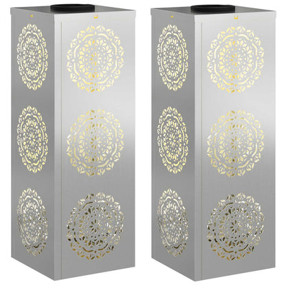 Solar LED Weg Licht 2 pcs Galvanisiert Galvanisiert