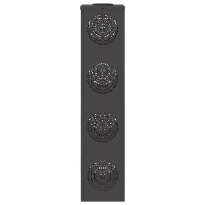 Solar LED Weg Licht 2 pcs Schwarz Kalt gewalzter Stahl