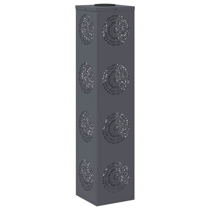 Solar LED Weg Licht 2 pcs Anthrazit Kalt gewalzter Stahl