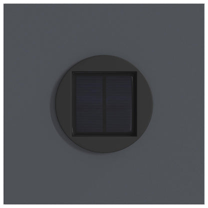 Solar LED Weg Licht 2 pcs Anthrazit Kalt gewalzter Stahl