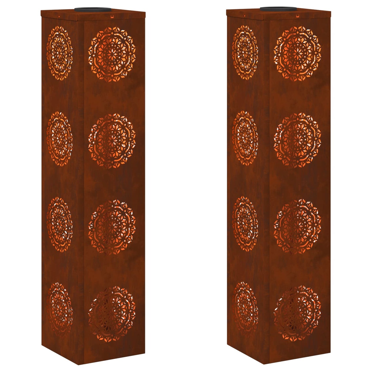 Solar LED Weg Licht 2 pcs Cortenstahl Cortenstahl