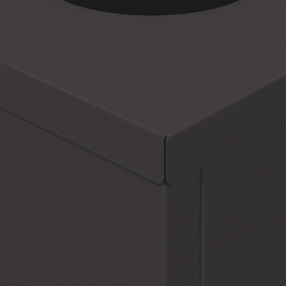 Solar LED Weg Licht 2 pcs Schwarz Kalt gewalzter Stahl