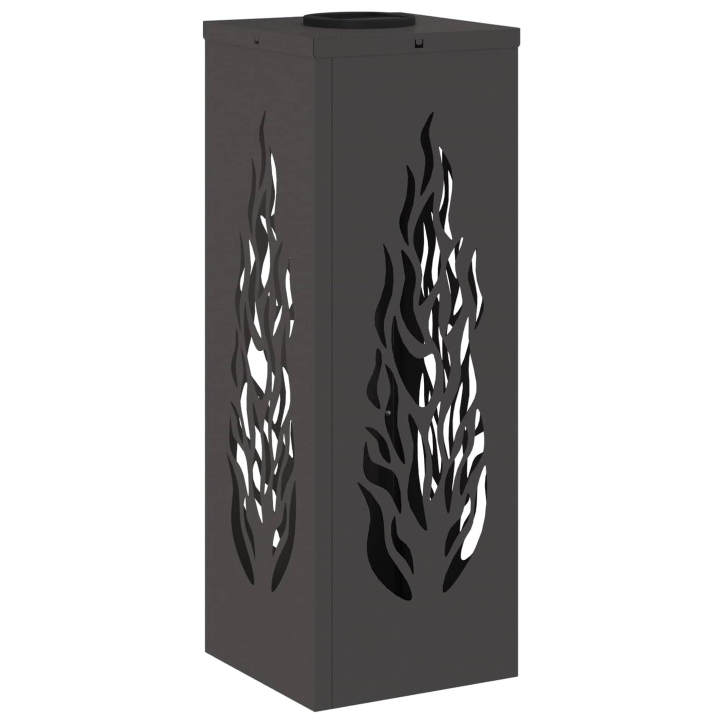 Solar LED Weg Licht 2 pcs Schwarz Kalt gewalzter Stahl