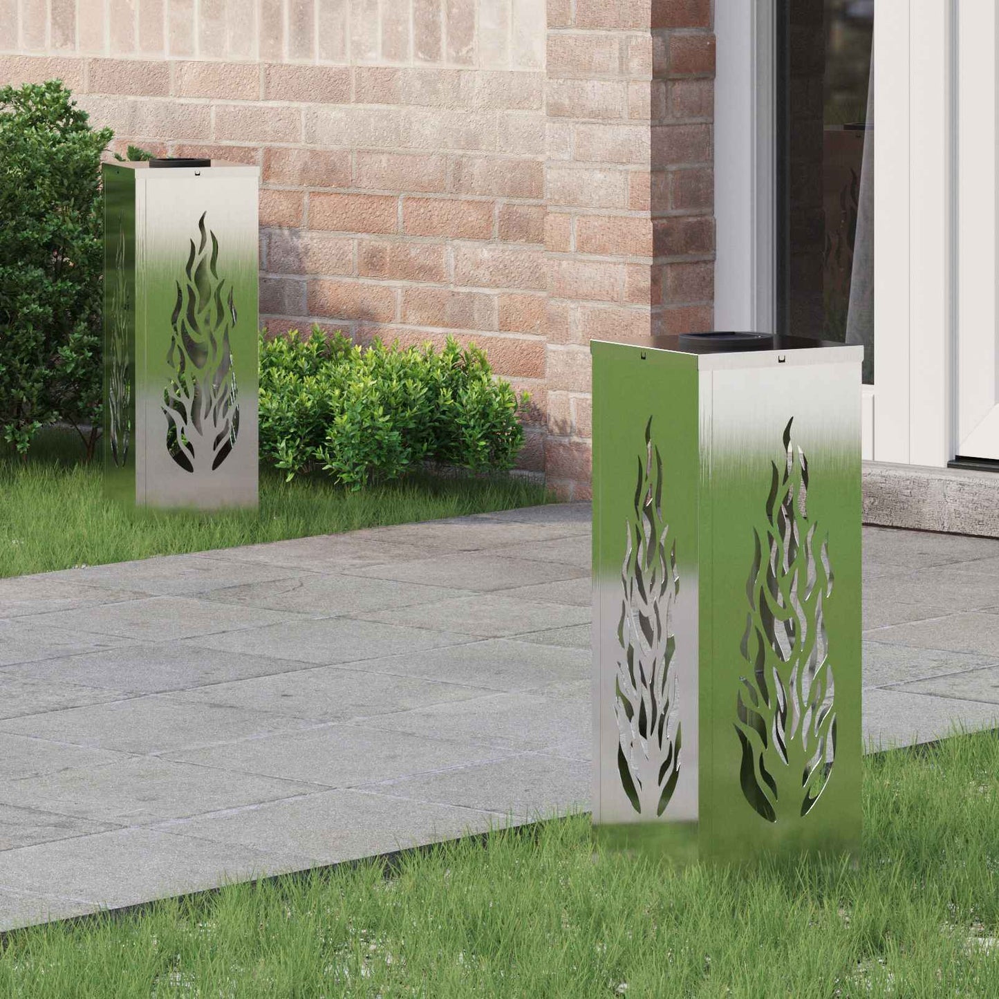 Solar LED Weg Licht 2 pcs Edelstahl Edelstahl