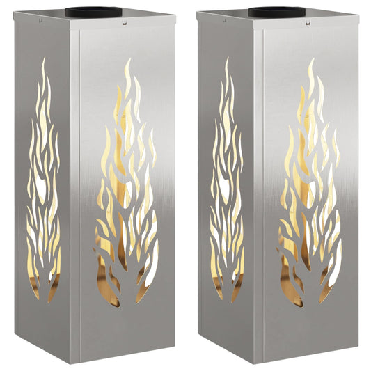 Solar LED Weg Licht 2 pcs Edelstahl Edelstahl