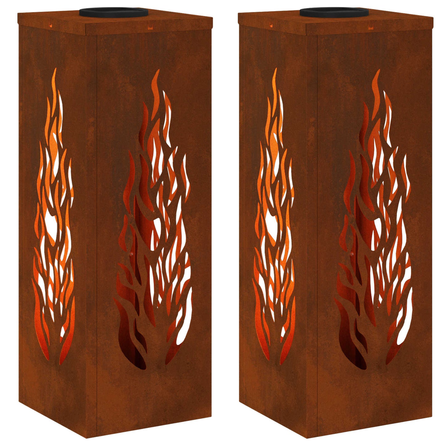 Solar LED Weg Licht 2 pcs Cortenstahl Cortenstahl