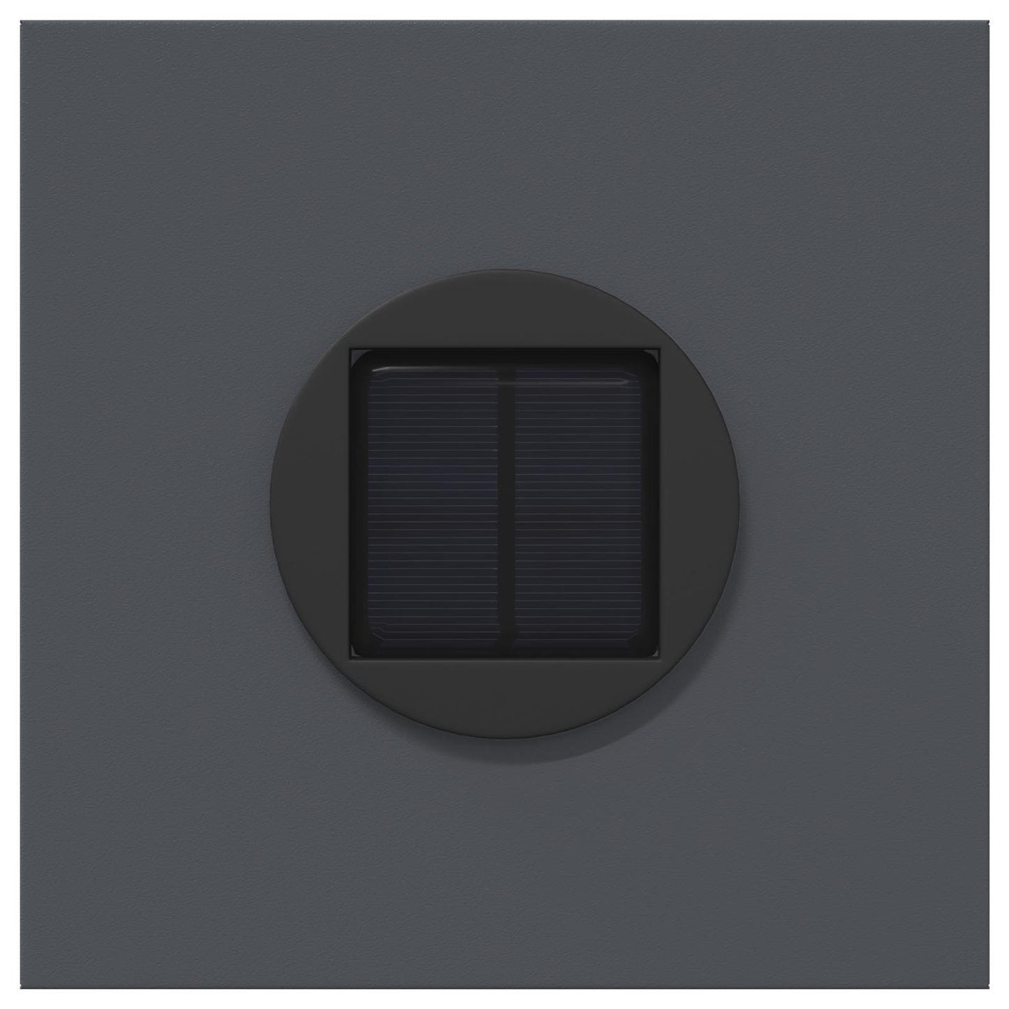 Solar LED Weg Licht 2 pcs Anthrazit Kalt gewalzter Stahl