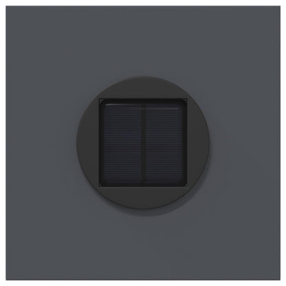 Solar LED Weg Licht 2 pcs Anthrazit Kalt gewalzter Stahl