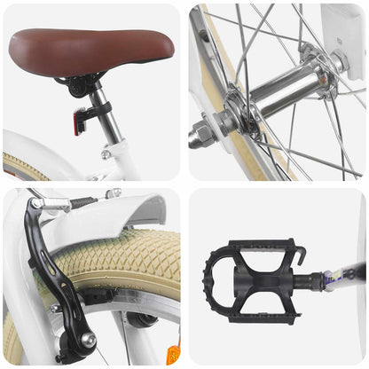 Kinderfahrrad 20 Zoll für 6-11 Jahre alt Weiß