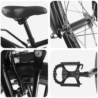 Kinderfahrrad 18 Zoll für 5-7 Jahre alt Schwarz