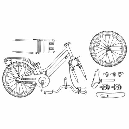 Kinderfahrrad 22 Zoll für 7-12 Jahre alt Dunkelblau