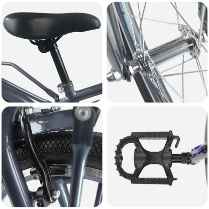 Kinderfahrrad 20 Zoll für 6-11 Jahre alt Dunkelgrau