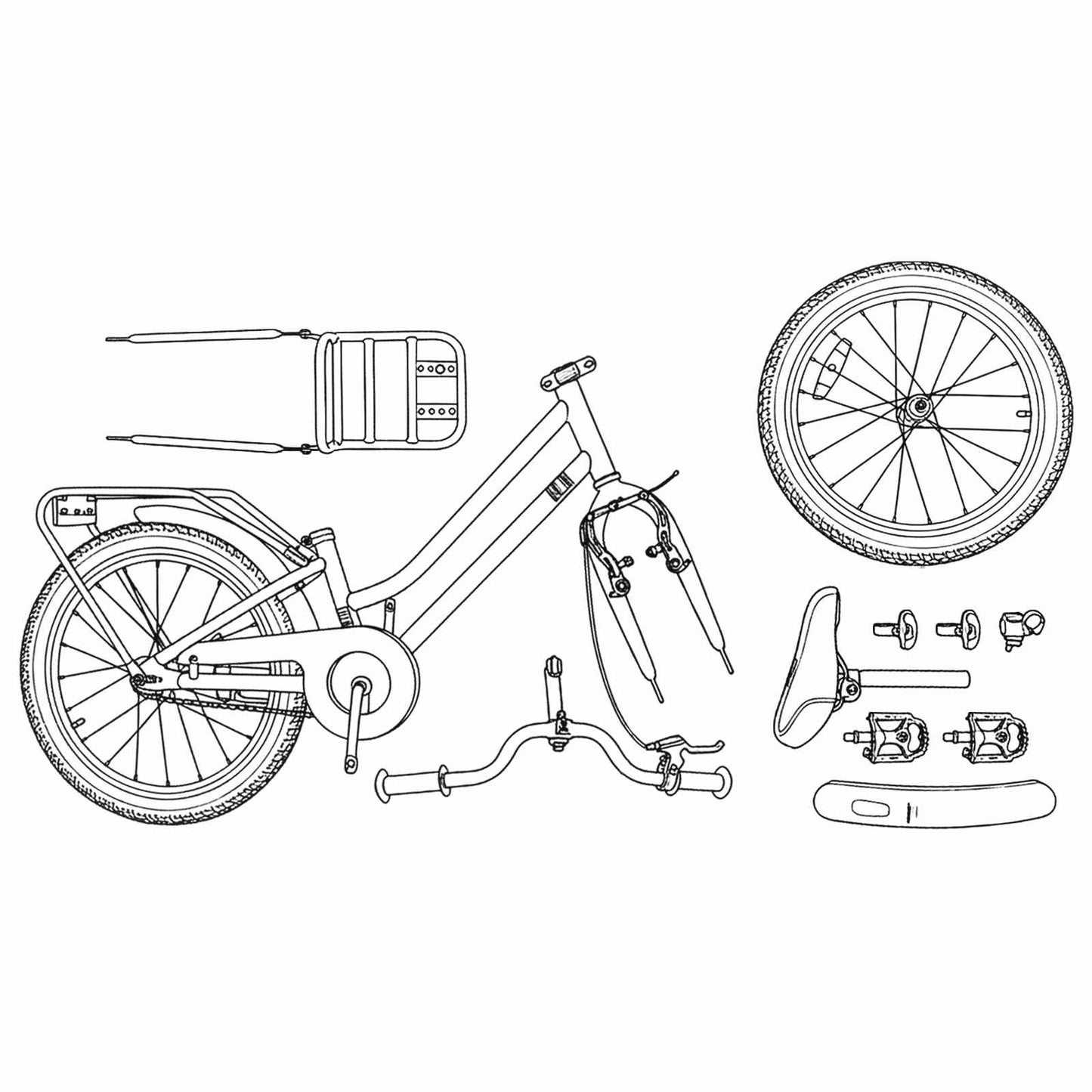 Kinderfahrrad 22 Zoll für 7-12 Jahre alt Weiß