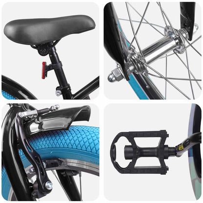 Kinderfahrrad 20 Zoll für 6-11 Jahre alt Schwarz